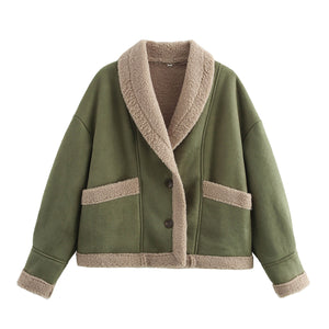 Lapel Woolen Coat