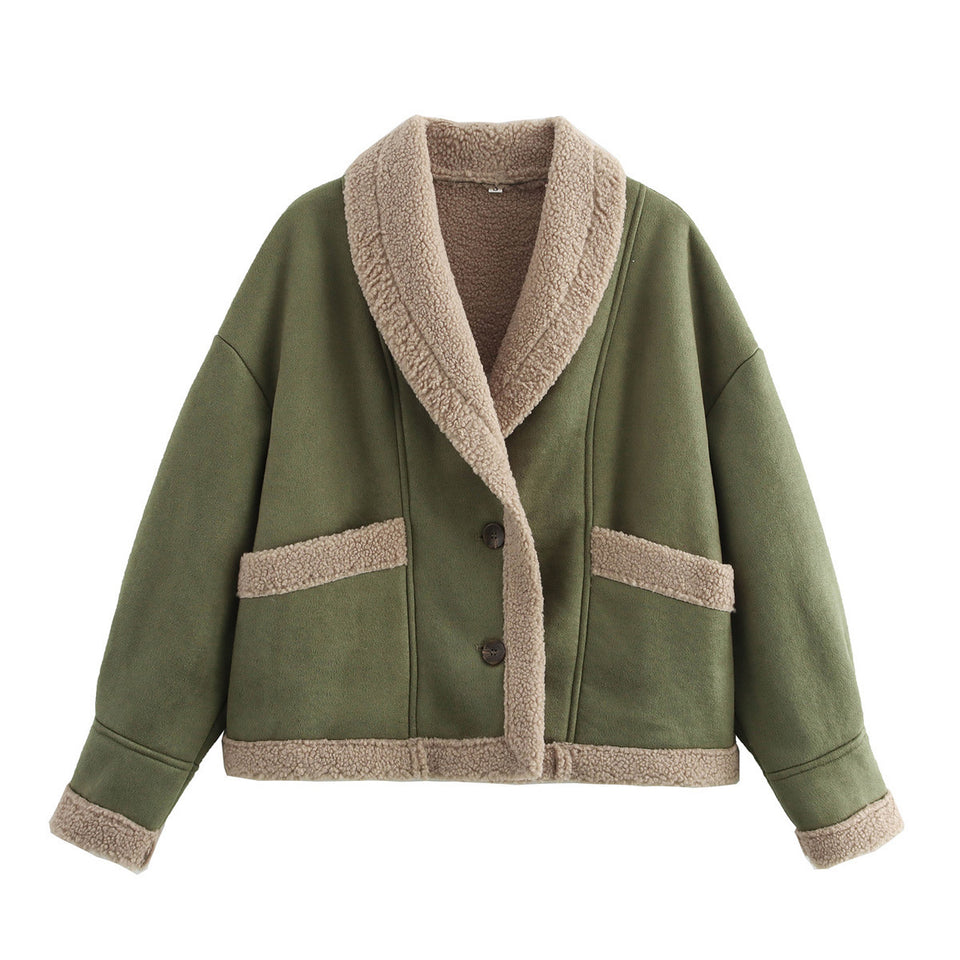 Lapel Woolen Coat