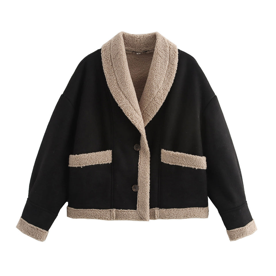 Lapel Woolen Coat