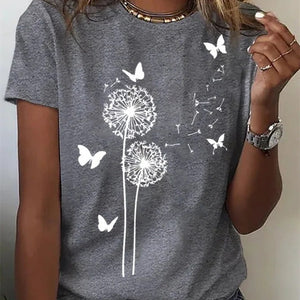 Printed T-shirt Casual Tops